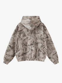 BE THRIVED | Washed Camo Hoodie in Camo - back view