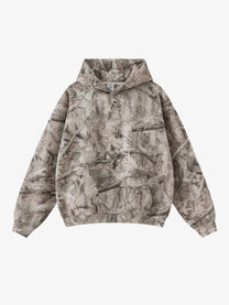 BE THRIVED | Washed Camo Hoodie in Camo - front view