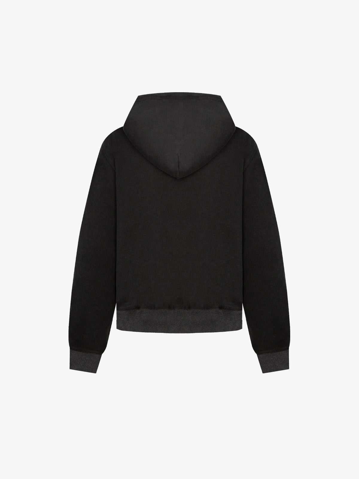 BATTLE KID | Military Tab Zip Up Hoodie in Black - back view