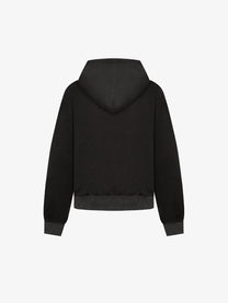 BATTLE KID | Military Tab Zip Up Hoodie in Black - back view