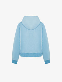 BATTLE KID | Military Tab Zip Up Hoodie in Light Blue - back view