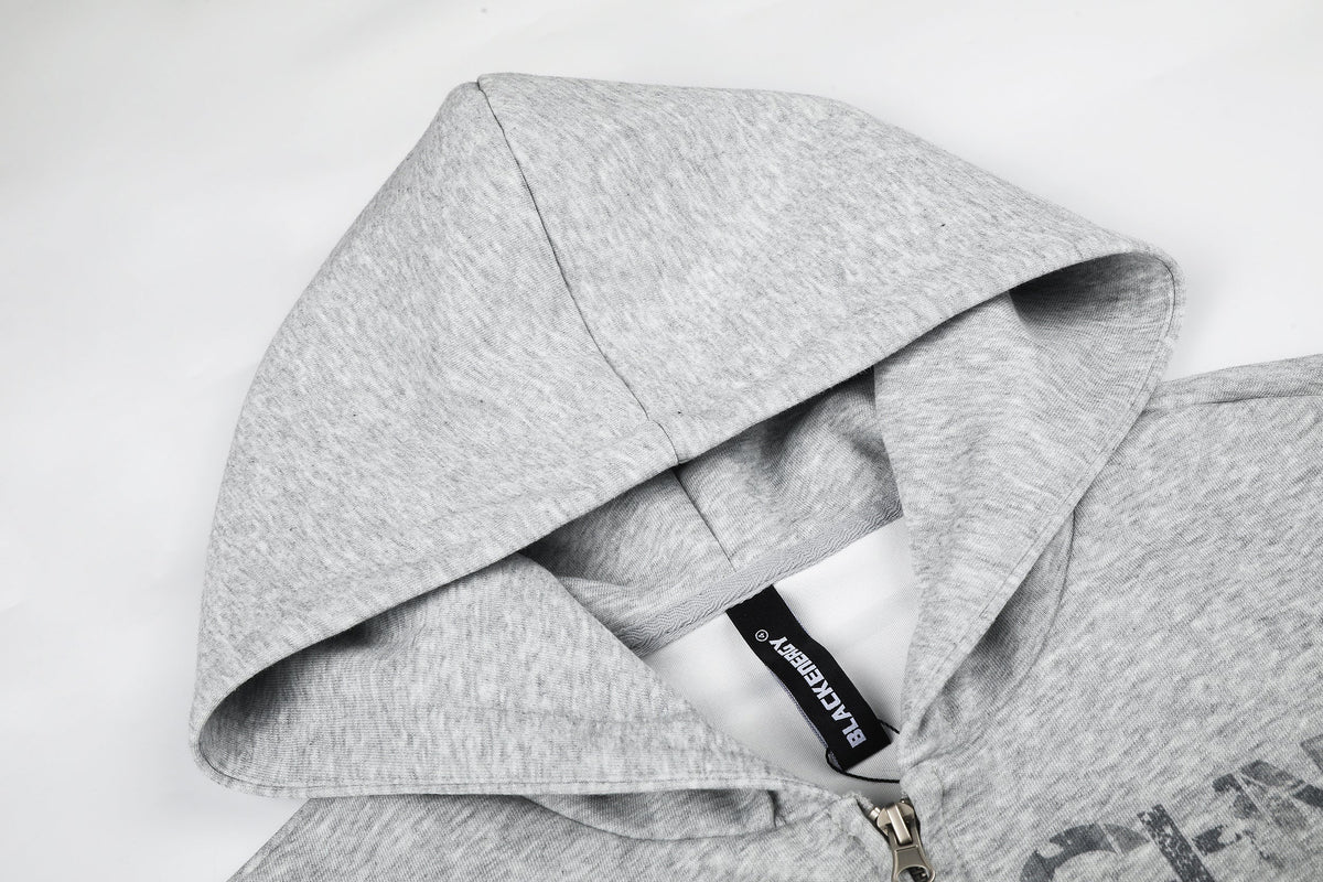 BLACK ENERGY | Puppy Sketch Zip Up Hoodie - product detail
