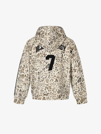 BLACK ENERGY | Number 7 Zip Up Hoodie in Leopard - back view