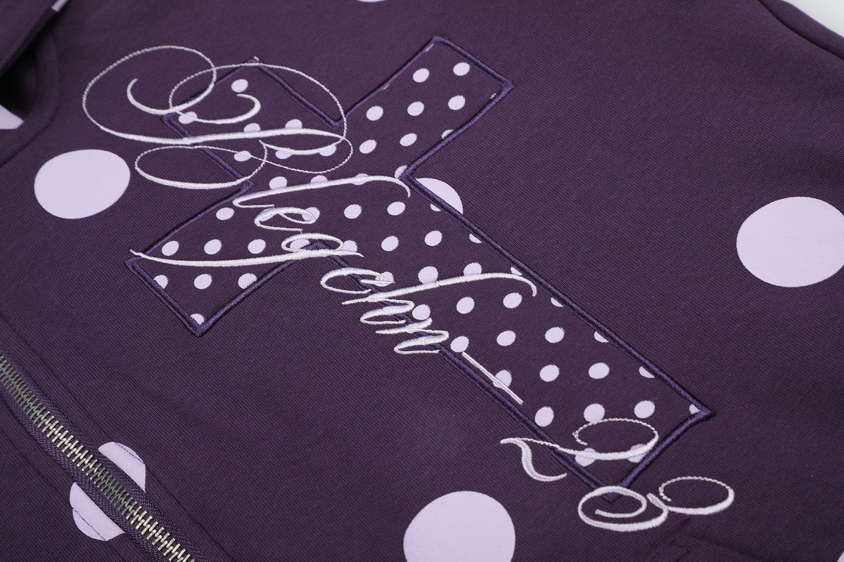 BLACK ENERGY | Cross Applique Zip Up Hoodie - product detail