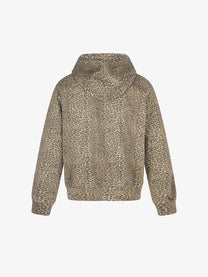 BLACK ENERGY | Leopard Print Zip Up Hoodie in Leopard - back view