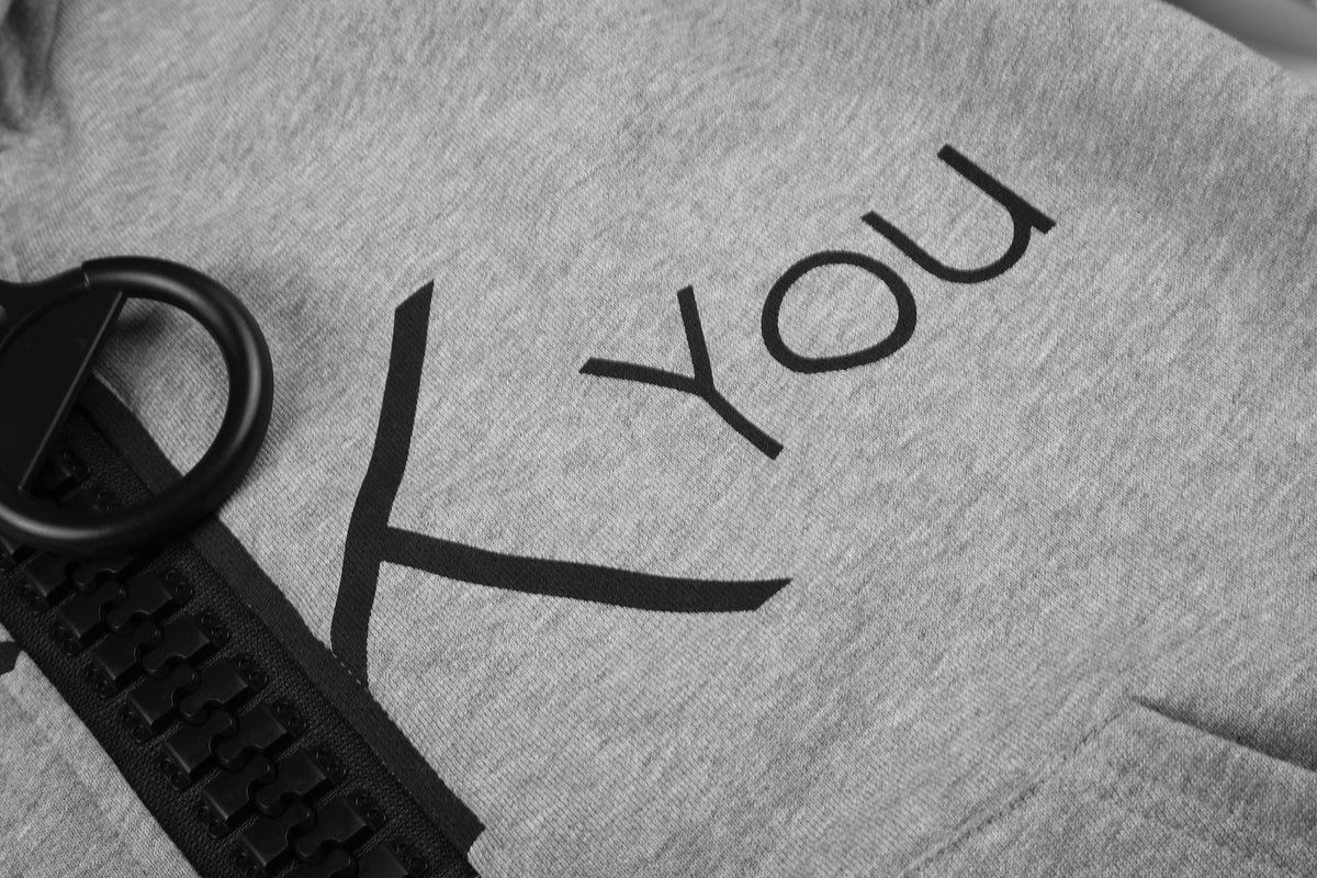BLACK ENERGY | Statement Script Zip Up Hoodie - product detail