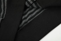 BLACK ENERGY | Striped Button Zip Up Hoodie - product detail