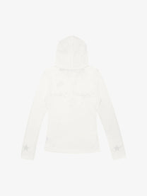 CHANYOOU | Star Script Hoodie in White - back view