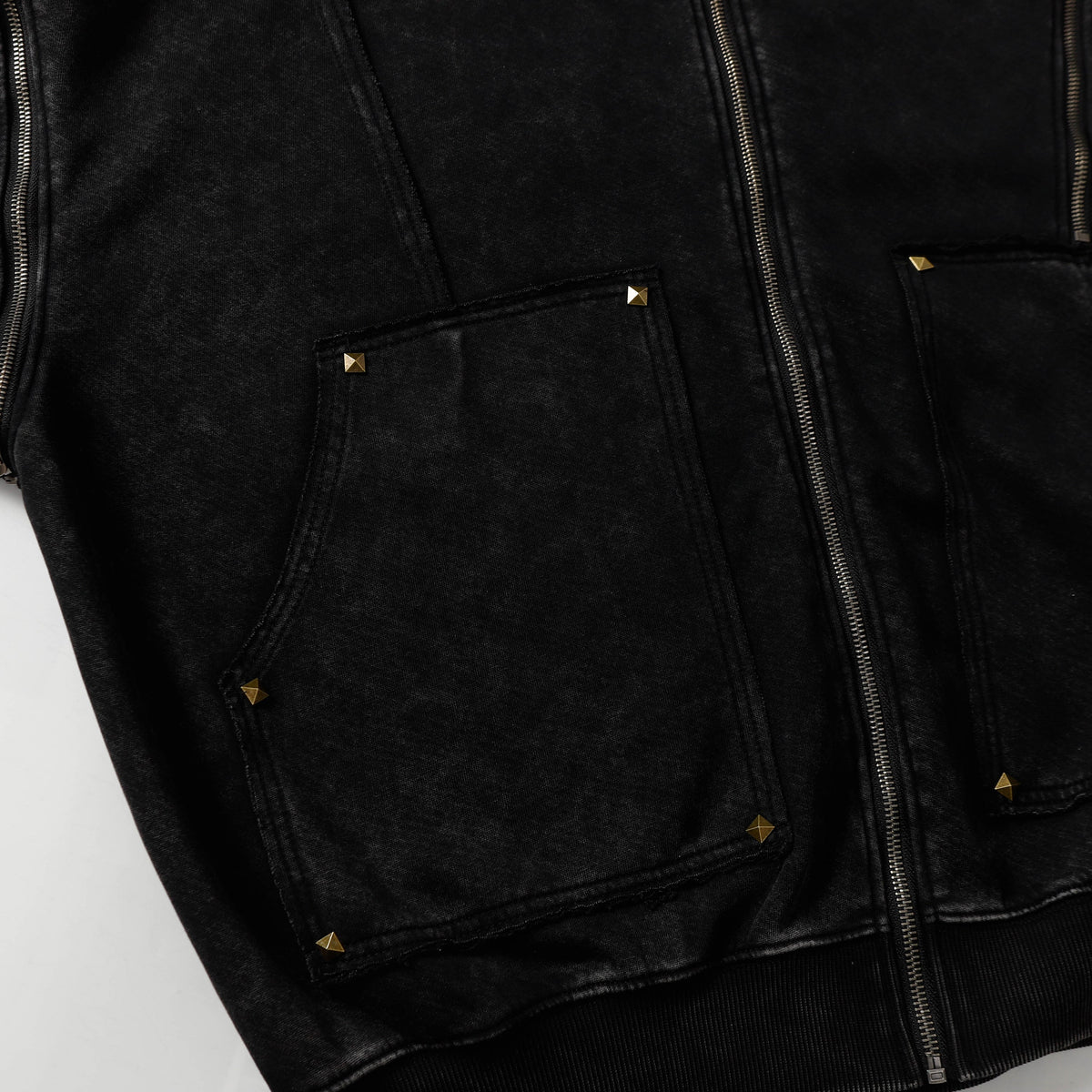 EXTREME CAUSE | Distressed Seam Zip Up Hoodie - product detail