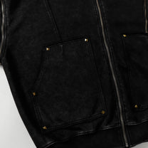 EXTREME CAUSE | Distressed Seam Zip Up Hoodie - product detail