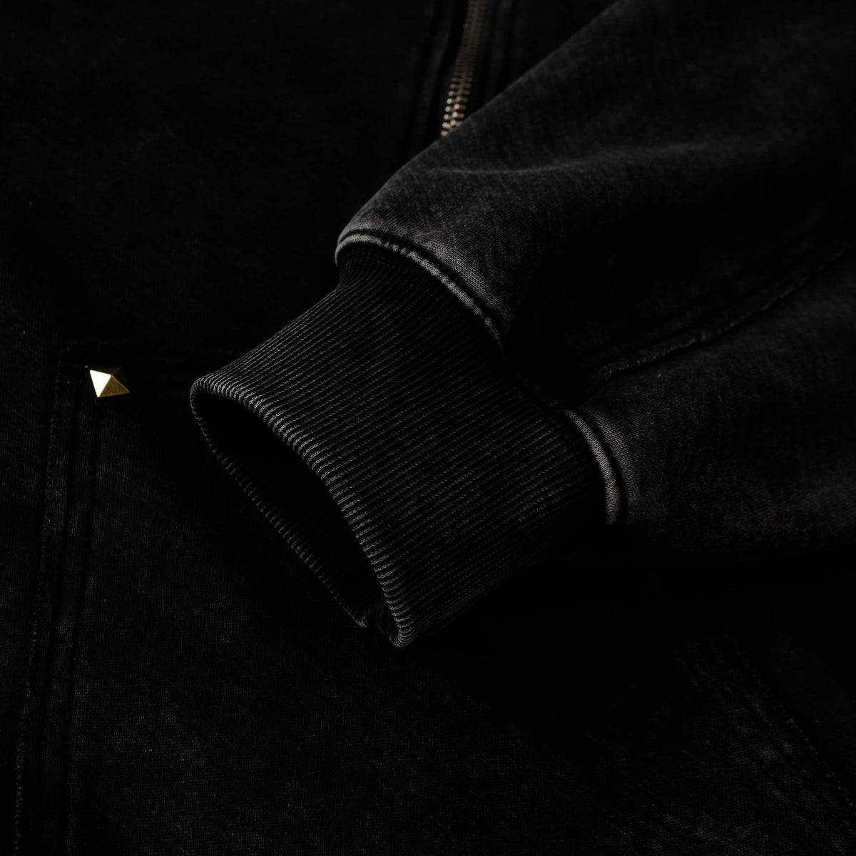 EXTREME CAUSE | Distressed Seam Zip Up Hoodie - product detail