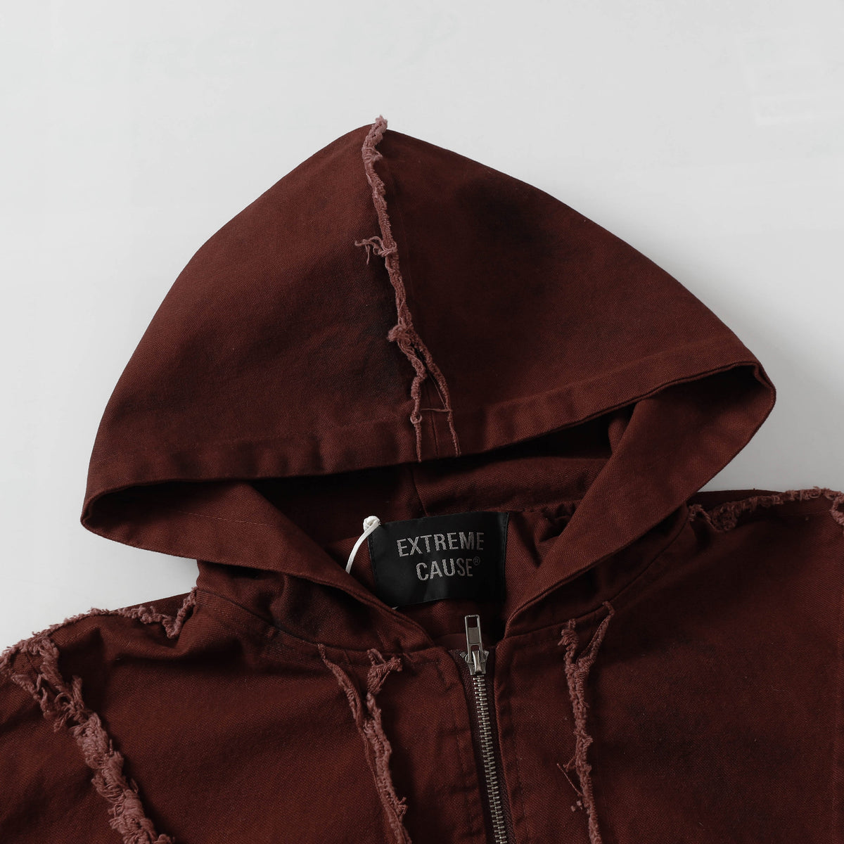 EXTREME CAUSE | Contrast Stitch Zip Up Hoodie - product detail
