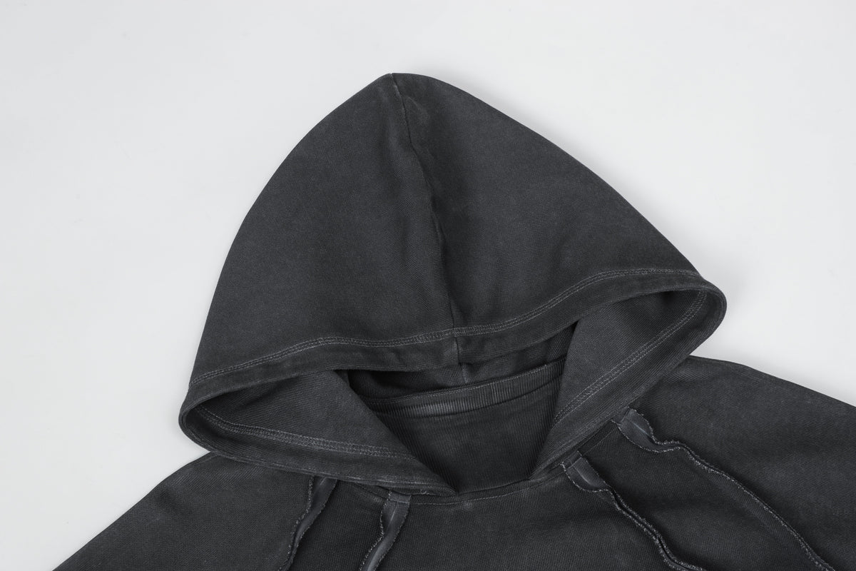 EXTREME CAUSE | Washed Sleeve Panel Hoodie - product detail