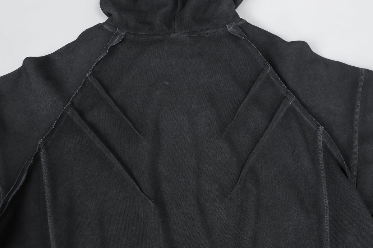 EXTREME CAUSE | Washed Sleeve Panel Hoodie - product detail
