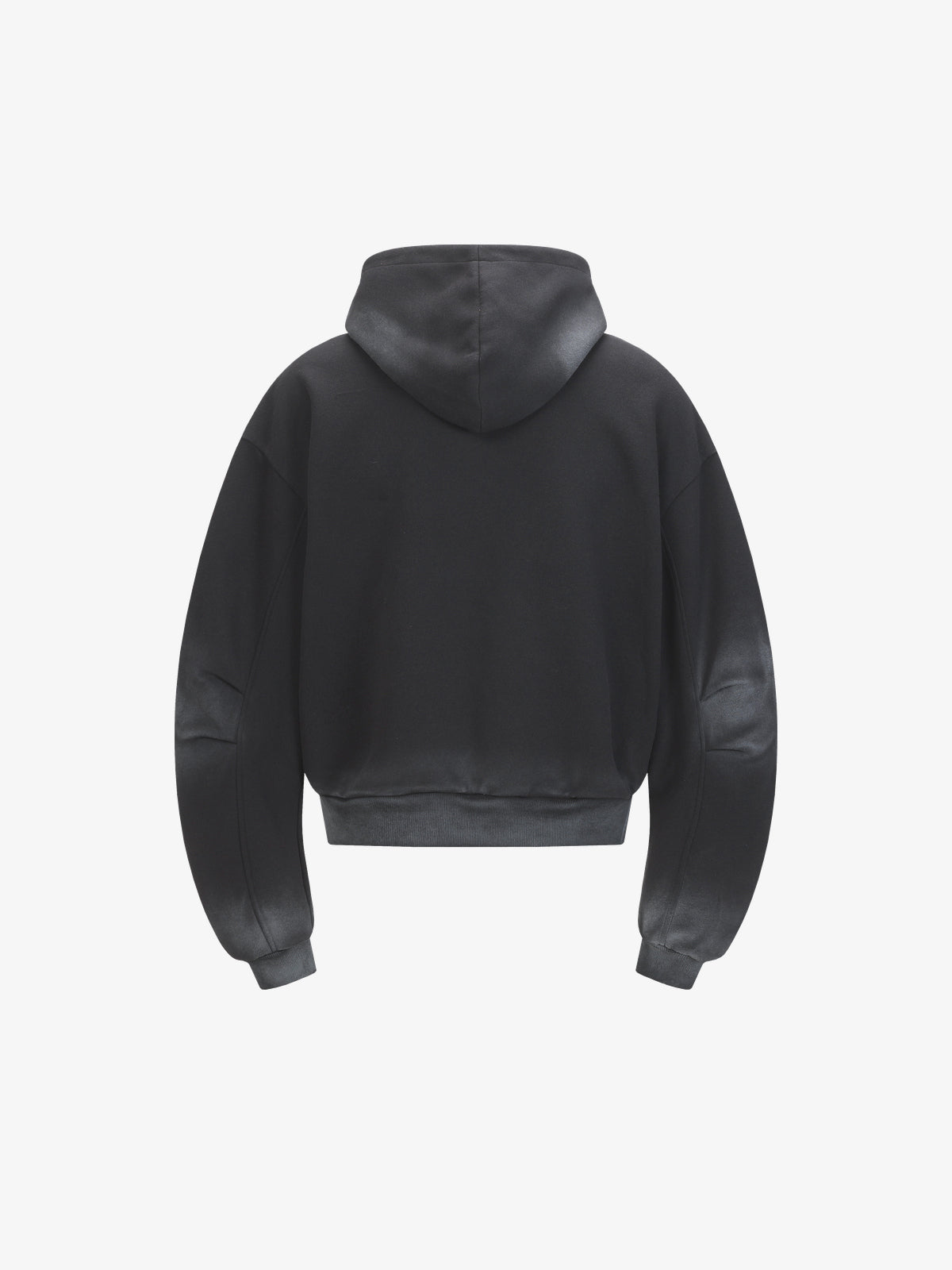 EXTREME CAUSE | Spray Finish Hoodie in Black - back view