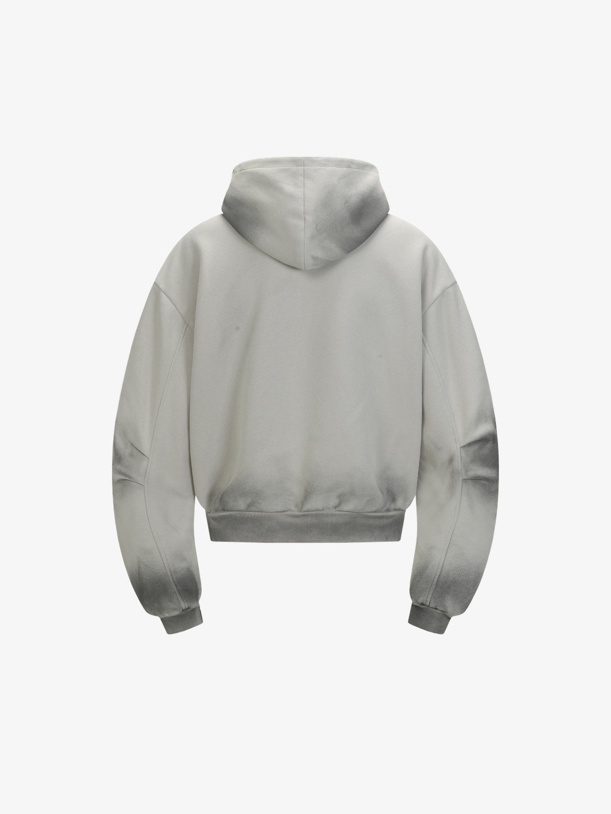 EXTREME CAUSE | Spray Finish Hoodie in Gray - back view