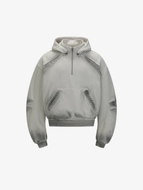 EXTREME CAUSE | Spray Finish Hoodie in Gray - front view