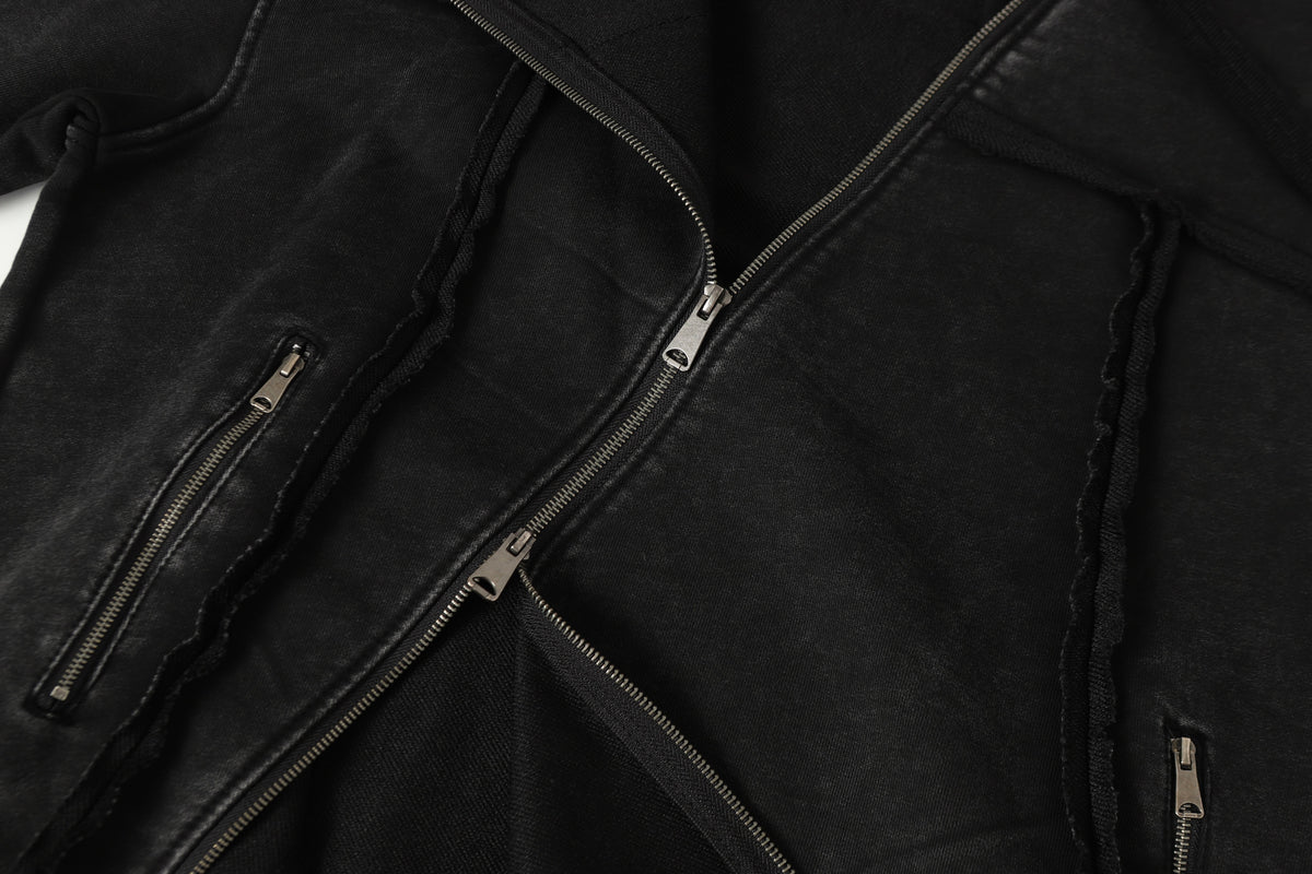 EXTREME CAUSE | Asymmetric Zip Up Hoodie - product detail