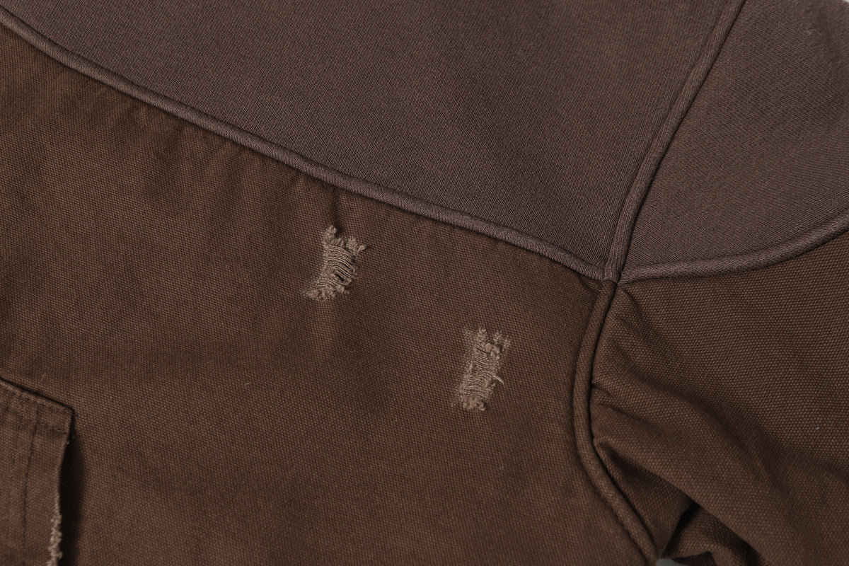EXTREME CAUSE | Raw Edge Layered Hoodie - product detail