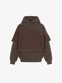 EXTREME CAUSE | Raw Edge Layered Hoodie