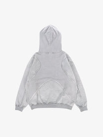 FGSS | Deconstructed Panel Hoodie in Light Gray - back view