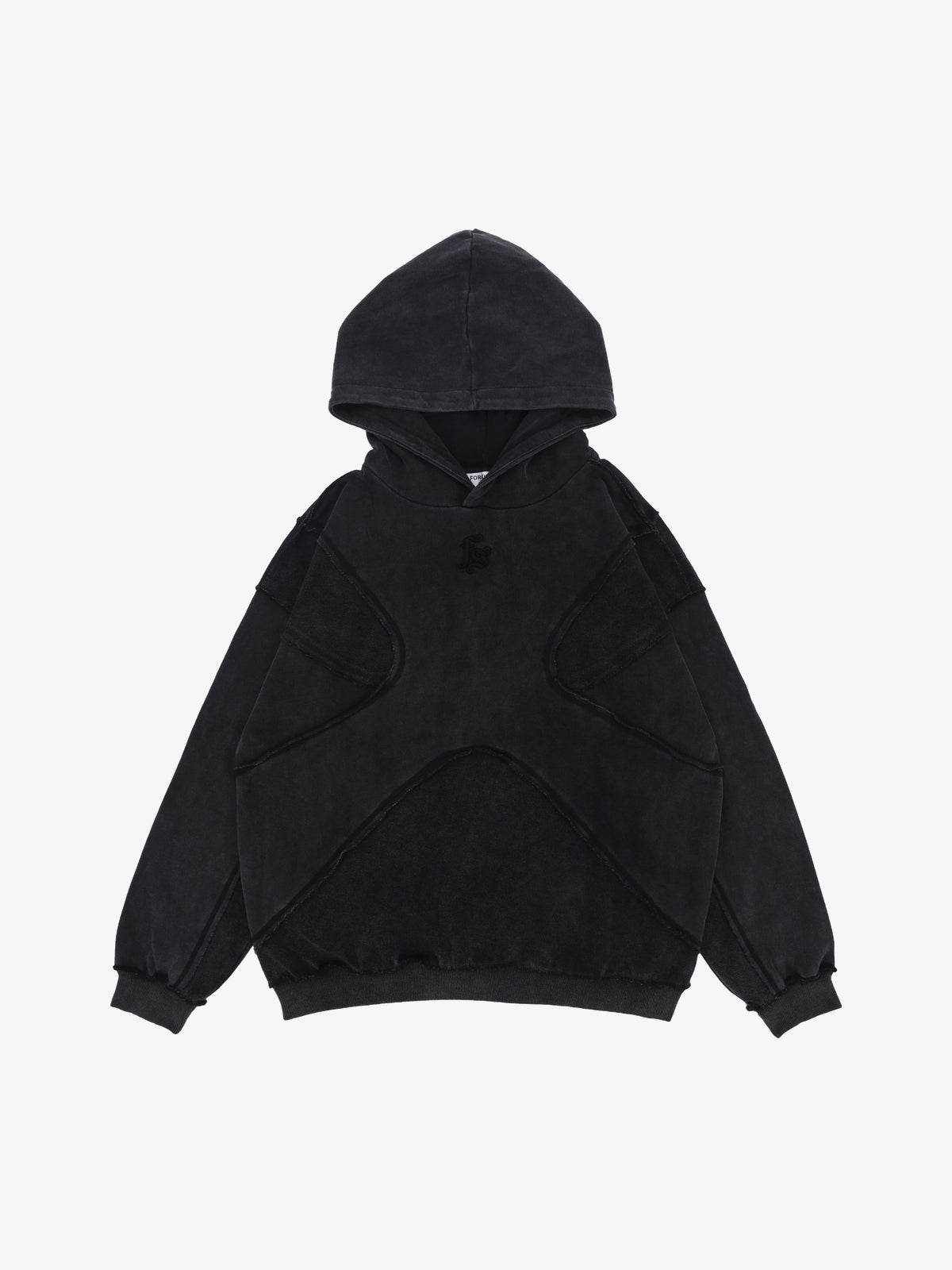 FGSS | Deconstructed Panel Hoodie in Black - front view