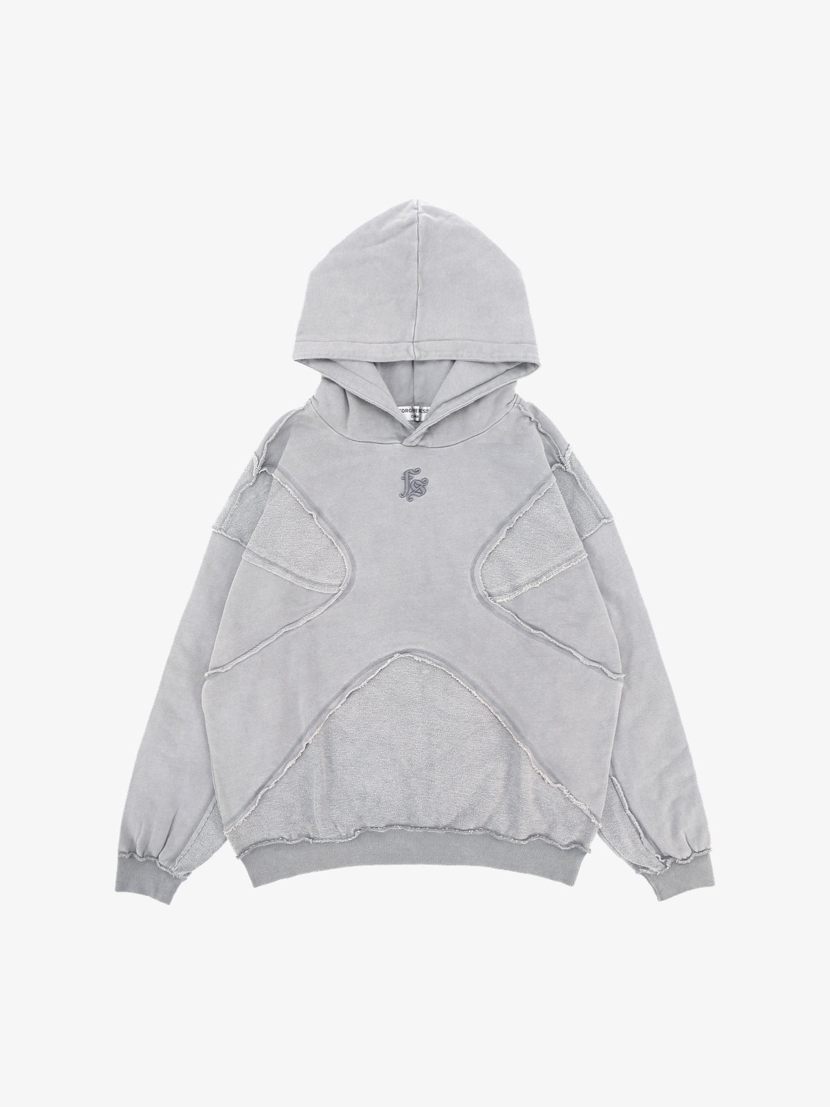 FGSS | Deconstructed Panel Hoodie in Light Gray - front view