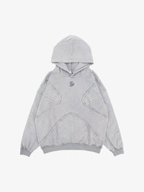 FGSS | Deconstructed Panel Hoodie in Light Gray - front view