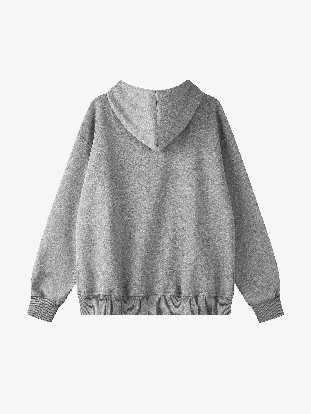 GEESAS | Sequin Starburst Zip Up Hoodie in Gray - back view