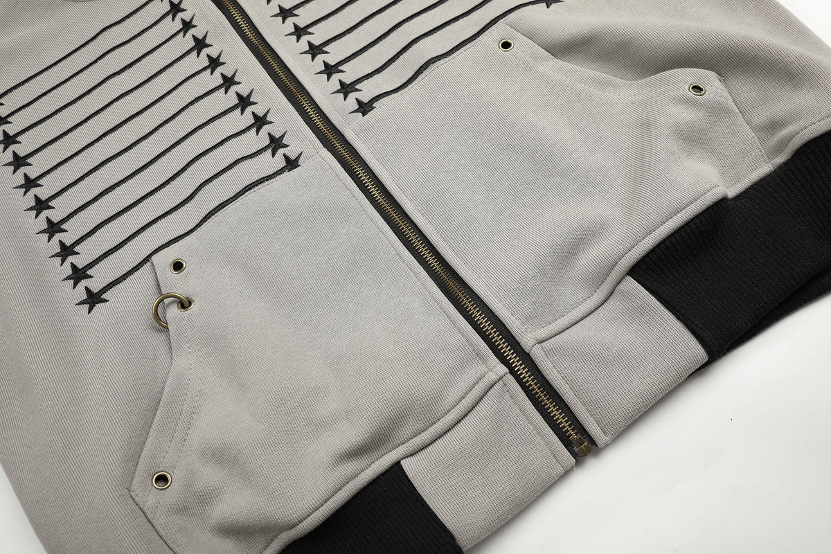 GEESAS | Star Braid Zip Up Hoodie - product detail