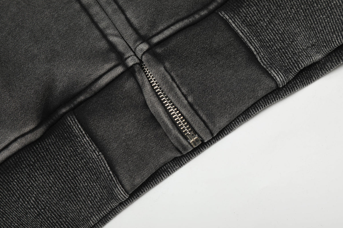 GEESAS | Rhinestone Stars Zip Up Hoodie - product detail