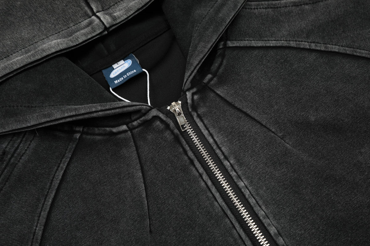 GEESAS | Sleeve Pocket Zip Up Hoodie - product detail