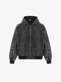 GEESAS | Sleeve Pocket Zip Up Hoodie