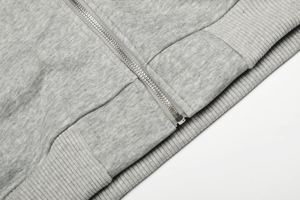 GEESAS | Studded Yoke Zip Up Hoodie - product detail