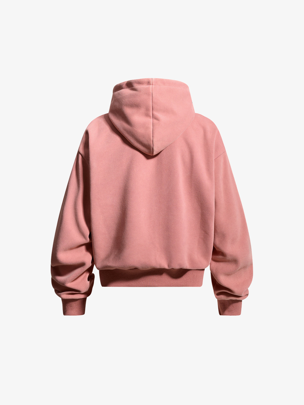 INSERROR MAFA | Ornate Script Zip Up Hoodie in Pink - back view