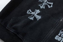 LAYFU HOME | Cross Patch Zip Up Hoodie - product detail