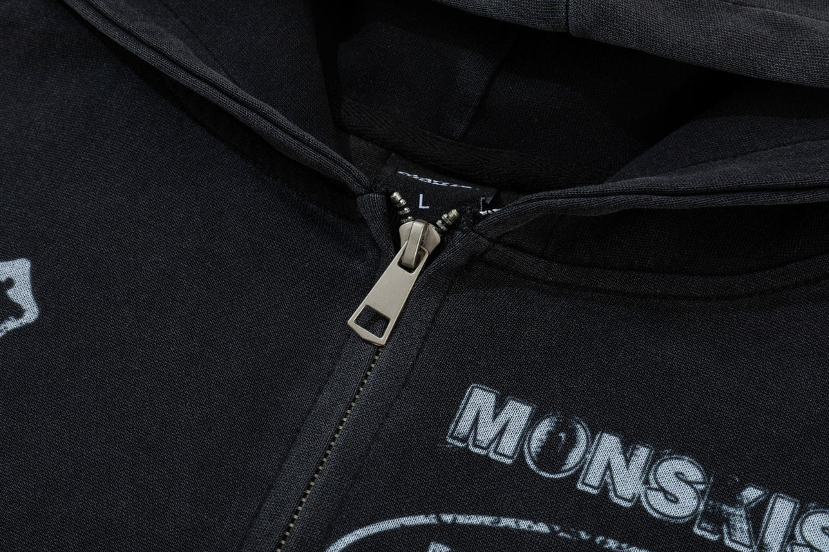 LAYFU HOME | Cross Patch Zip Up Hoodie - product detail