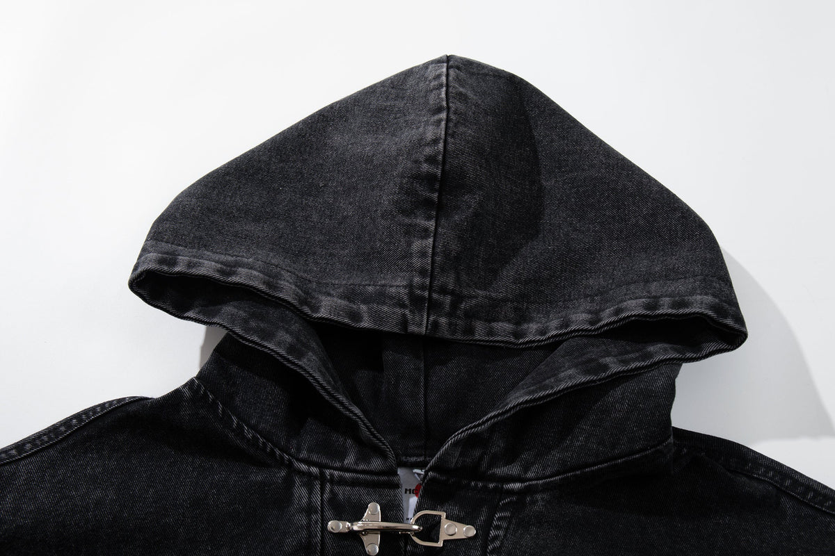MCCNN | Toggle Front Washed Hoodie - product detail