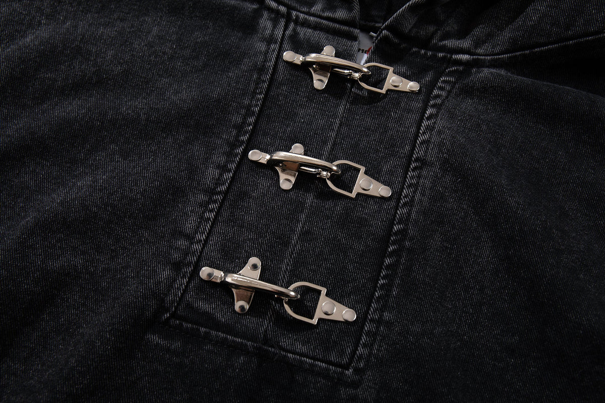 MCCNN | Toggle Front Washed Hoodie - product detail