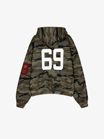 MR047 | 69 Camo Zip Up Hoodie in Camo - back view