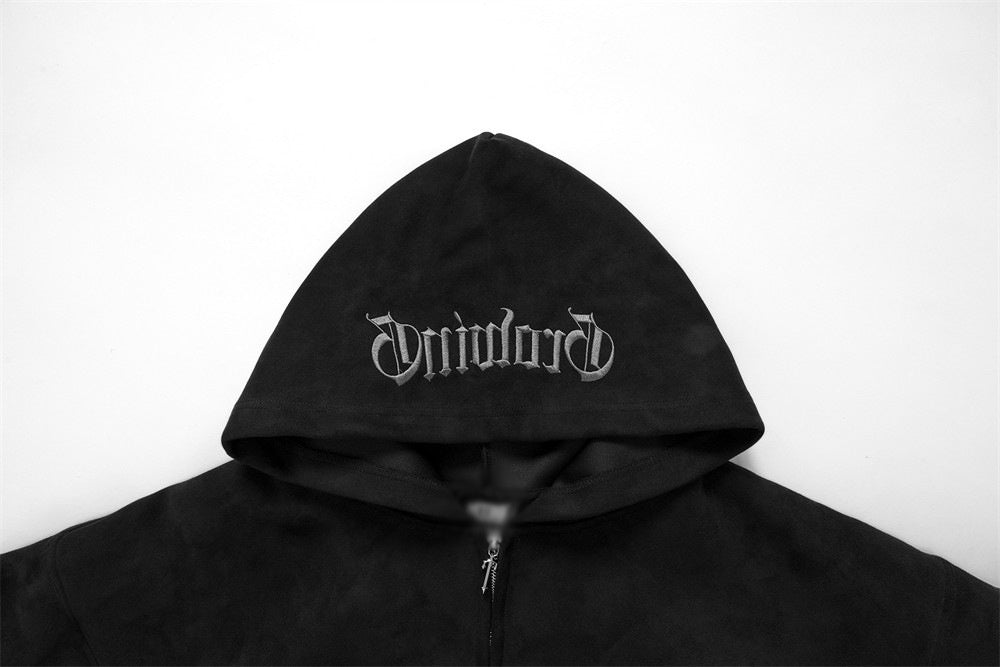 MT99 | Hood Lettering Zip Up Hoodie - product detail