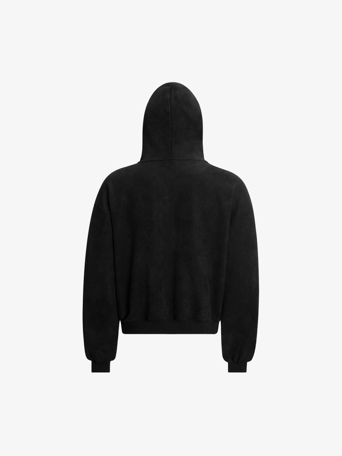 MT99 | Hood Lettering Zip Up Hoodie in Black - back view