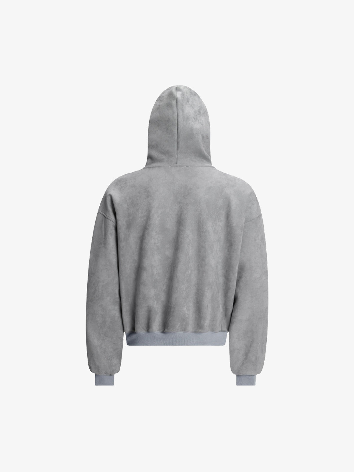 MT99 | Hood Lettering Zip Up Hoodie in Grey - back view