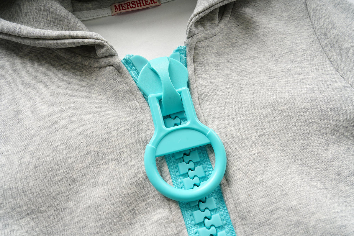MERSHIER | Contrast Chunky Zip Up Hoodie - product detail
