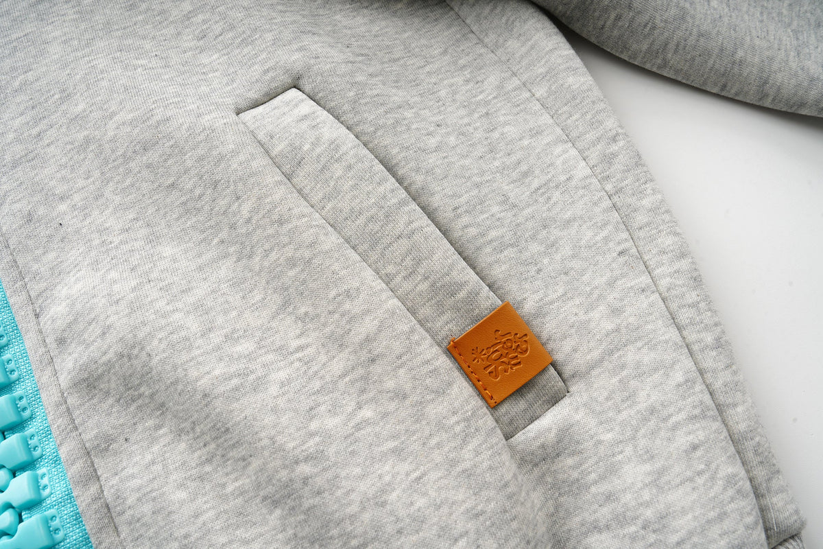 MERSHIER | Contrast Chunky Zip Up Hoodie - product detail