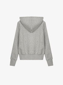 MERSHIER | Contrast Chunky Zip Up Hoodie in Gray Turquoise - back view