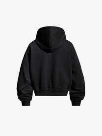 OR | Military Braid Zip Up Hoodie in Black - back view
