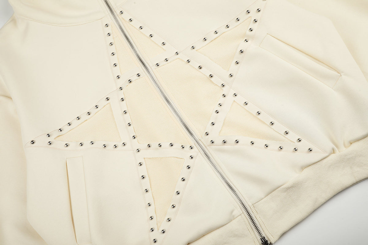 SEVEERS | Studded Star Zip Up Hoodie - product detail