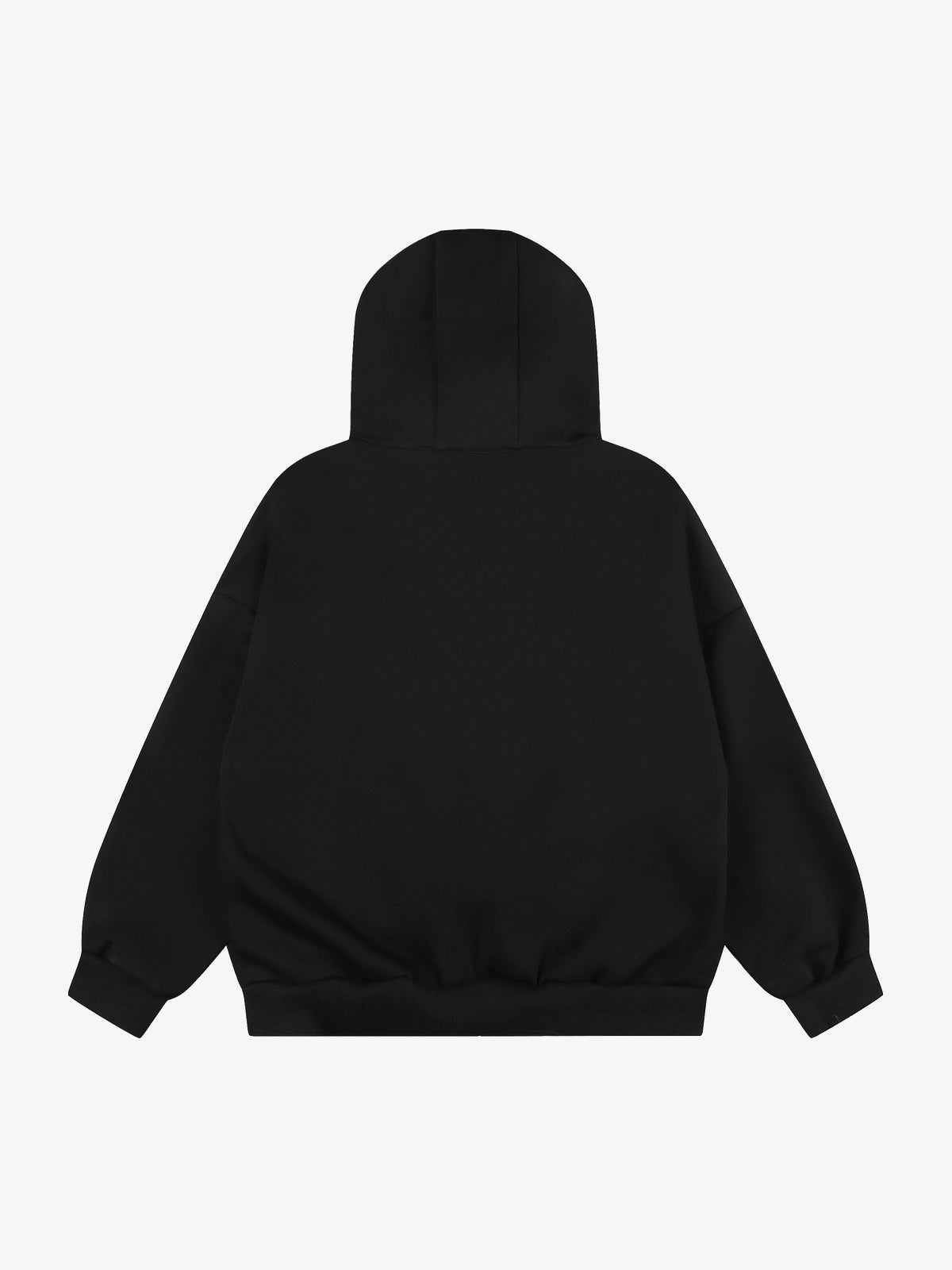 SEVEERS | Studded Star Zip Up Hoodie in Black - back view