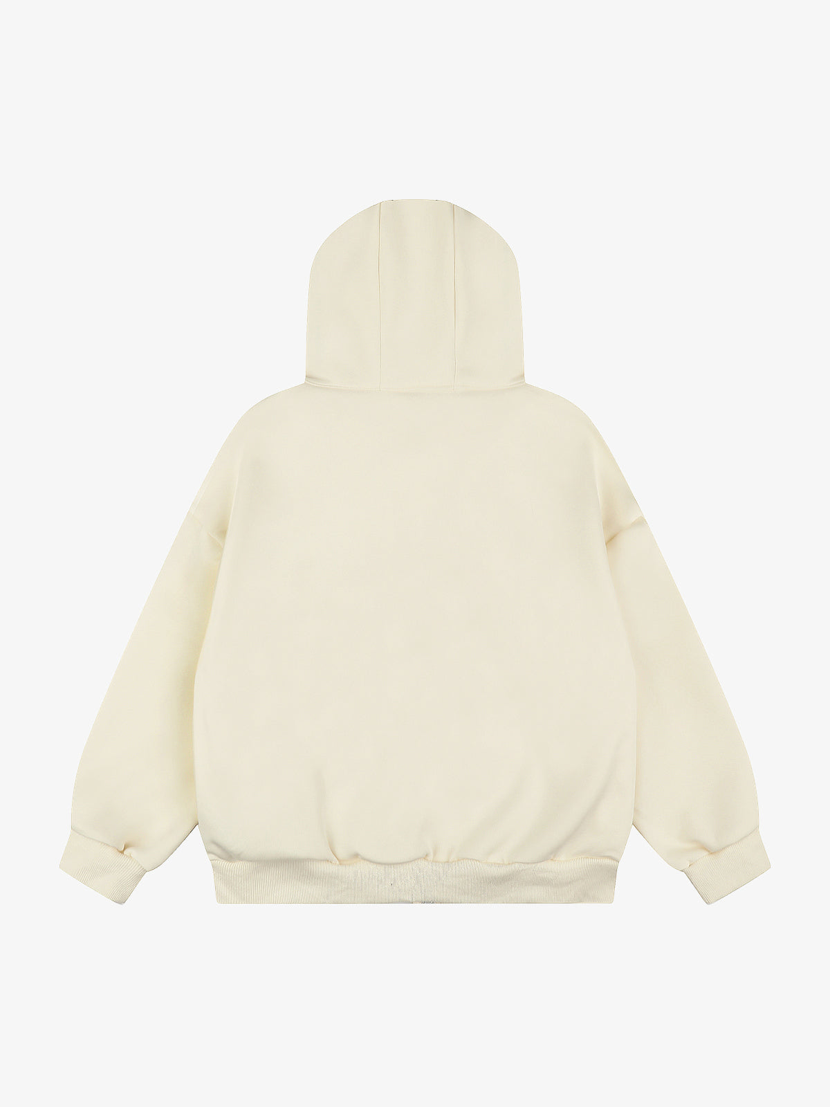 SEVEERS | Studded Star Zip Up Hoodie in Cream - back view